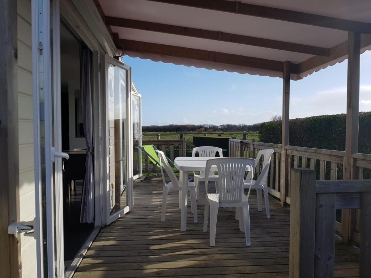 Mobile-Home 100M Plage Utah Mme Surget Sainte-Marie-du-Mont  Εξωτερικό φωτογραφία